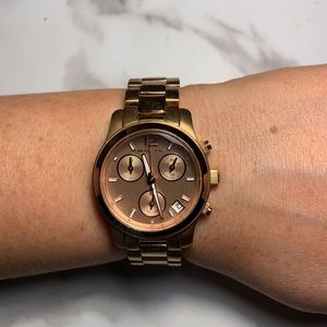 Rose gold Micheal Kors watch